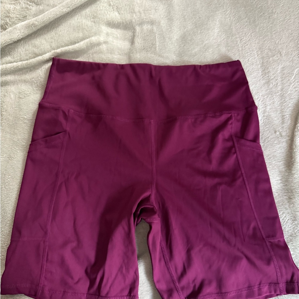 Yogalicious Women's Shorts in Burgundy